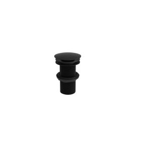 Saneux  1 1/4" round clicker unslotted waste - Matt Black