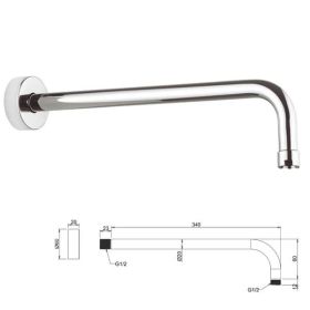 Crosswater Adora Fusion 340mm Round Shower Arm Chrome