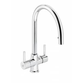Abode Zest Monobloc Kitchen mixer Tap with Pull Out Spray Chrome