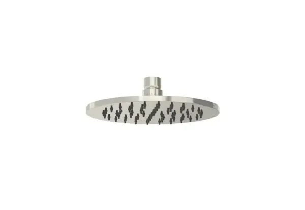 Saneux Cos 200x8mm Round Shower Head - Brushed Nickel