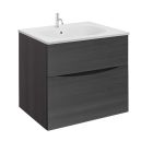 Crosswater Glide II 600 Double Drawer Unit with Matt White Basin