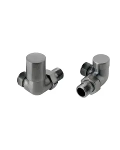 Just Taps VOS Brushed Black Corner Radiator Valve