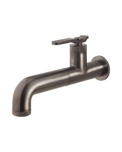 Crosswater UNION Single Hole Wall Mounted Basin Set Brushed Black Chrome