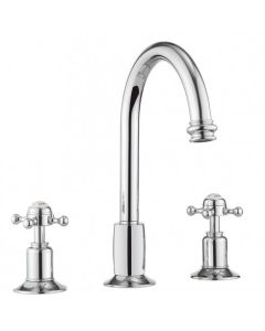 Crosswater Belgravia Crosshead Basin 3 Hole Set - deck mounted
