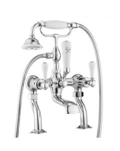 Crosswater Belgravia Lever Bath Shower Mixer with Kit-Chrome