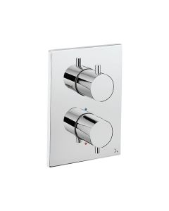 Crosswater MPRO Crossbox 2 Outlet Valve Trimset Chrome 