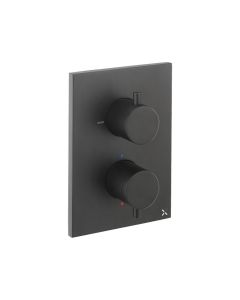 Crosswater MPRO Crossbox 2 Outlet Valve Trimset Matt Black