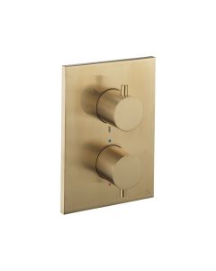 Crosswater MPRO Crossbox 3 Outlet Valve Trimset Brushed Brass 