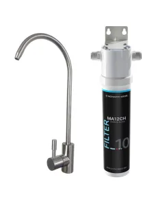 Monarch MA12CH Drinking Water Filter System Fittings + 3/8 Filter Tubing + Tap 