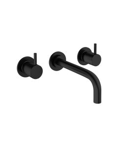 Crosswater MPRO Matt Black Wall Mounted Basin 3 Hole Set