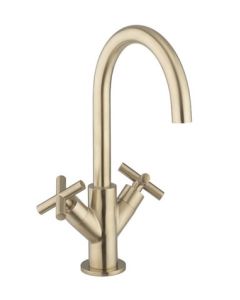 Crosswater MPRO Crosshead Basin Monobloc Brushed Brass