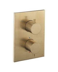 Crosswater MPRO Crossbox 1 Outlet Valve Trimset Brushed Brass 