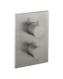 Crosswater MPRO Crossbox 3 Outlet Valve Trimset Brushed Stainless Steel  