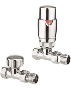 Crosswater Pier 15mm Straight Valve TRV – Chrome