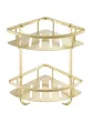 Just Taps Corner Twin Basket-Brushed Brass