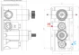 Saneux Thermostatic valve body with 1 outlet & 2 holes - Brass