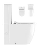 Crosswater Kai X Compact Close Coupled Toilet White Rimless Bundle
