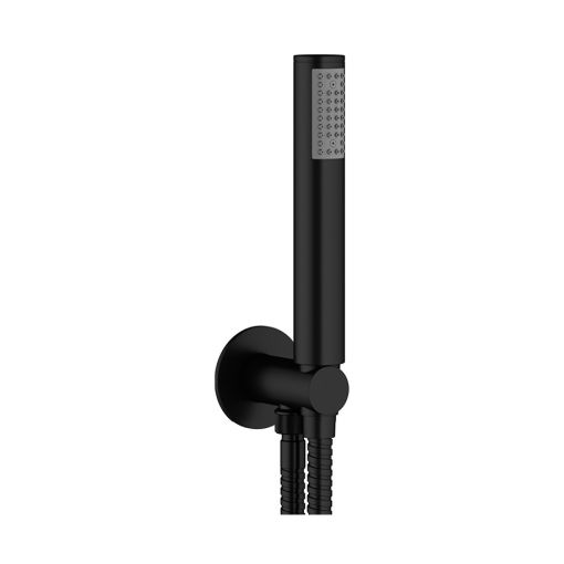 Crosswater MPRO Matt Black Wall Outlet, Handset & Hose