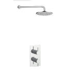 Just Taps Round Thermostat with Overhead