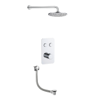 Just Taps Hugo 2 Outlet Touch Thermostat with Overhead Shower and Bath Filler