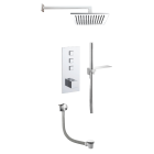 Just Taps Athena 3 Outlet Touch Thermostat with Overhead, Hand Shower & Bath Filler