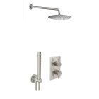 Just Taps Inox Concealed Shower Combination 2 Outlets Stainless Steel