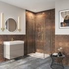 Crosswater Asura 8mm Hinged Door with Inline Brushed Brass