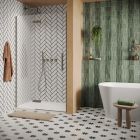 Crosswater Asura 8mm Hinged Door with Inline Brushed Stainless Steel