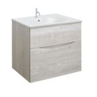 Crosswater Glide II 600 Unit with White Gloss Cast Mineral Marble Basin