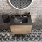 Crosswater Glide II 700 Unit & Midnight Black Glass Basin