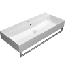 GSI Kube X 100x47 Wall Mounted 1 Tap Hole Basin White