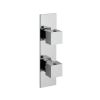 Just Taps Square Slimline Thermostatic Concealed 1 Outlet Shower Valve, Vertical