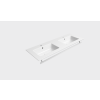 GSI Pura 122 x 46 Wall Mounted 1 Tap Hole Double Basin White