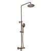Just Taps VOS Thermostatic bar valve with 2 outlets, adjustable riser and shower kit Cool Touch Brushed Bronze