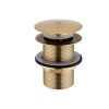 Just Taps click clack bath waste unslotted suitable for free standing bath with encapsulated overflow Brushed Brass