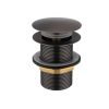 Just Taps click clack bath waste unslotted suitable for free standing bath with encapsulated overflow Brushed Black