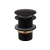 Just Taps click clack bath waste unslotted suitable for free standing bath with encapsulated overflow Matt Black