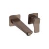 Just Taps HIX single lever wall mounted basin mixer Brushed Bronze