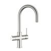 Wash Water 4in1 Round Neck Kitchen Tap - Brushed Nickel - 2.4ltr Boiling Tank