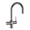 Wash Water 4in1 Round Neck Kitchen Tap - Gun Metal - 4.0ltr Boiling Tank