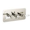 Just Taps Grosvenor lever thermostatic 2-Outlets Concealed Shower Valve-Nickel
