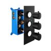 Abacus EMOTION Round Handle Thermo Shower Mixer (3 Outlet) Black
