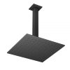Abacus Square Head and Ceiling Arm - Matt Black