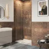 Crosswater Asura Hinged Door with Inline Brushed Brass