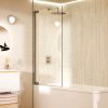 Crosswater Asura 8mm Hinged Bath Screen 900mm Chrome