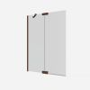 Crosswater Asura 8mm Bath Screen with hinged panel 1200 Brushed Bronze