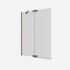 Crosswater Asura 8mm Bath Screen with hinged panel 1200 Brushed Brass