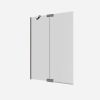 Crosswater Asura 8mm Bath Screen with hinged panel 1200 Brushed Nickel