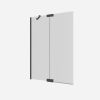 Crosswater Asura 8mm Bath Screen with hinged panel 1200 Slate