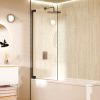 Crosswater Asura 8mm Hinged Bath Screen 900mm Slate